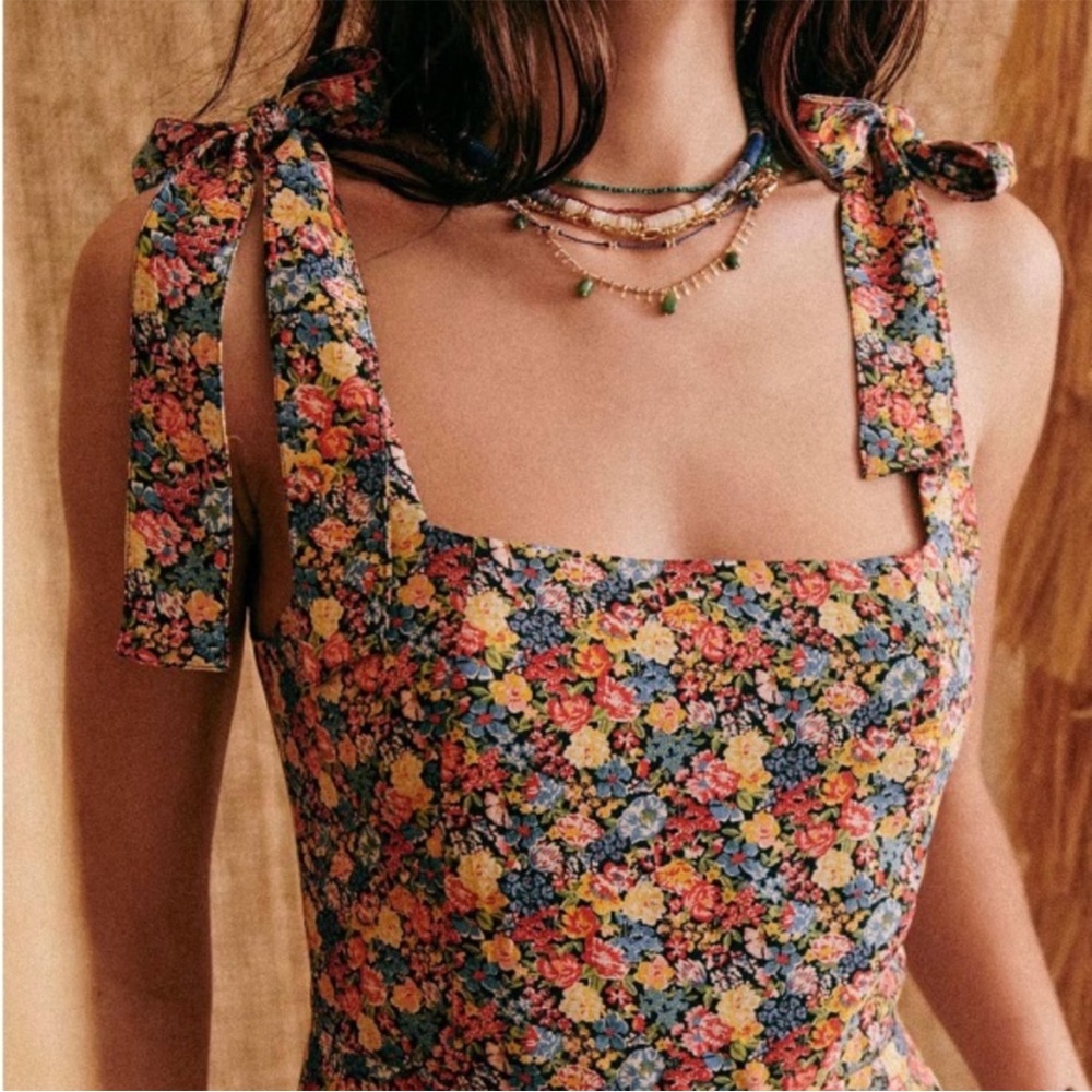 Sezane Dorotha Dress Fleurs Soleil - Size 34